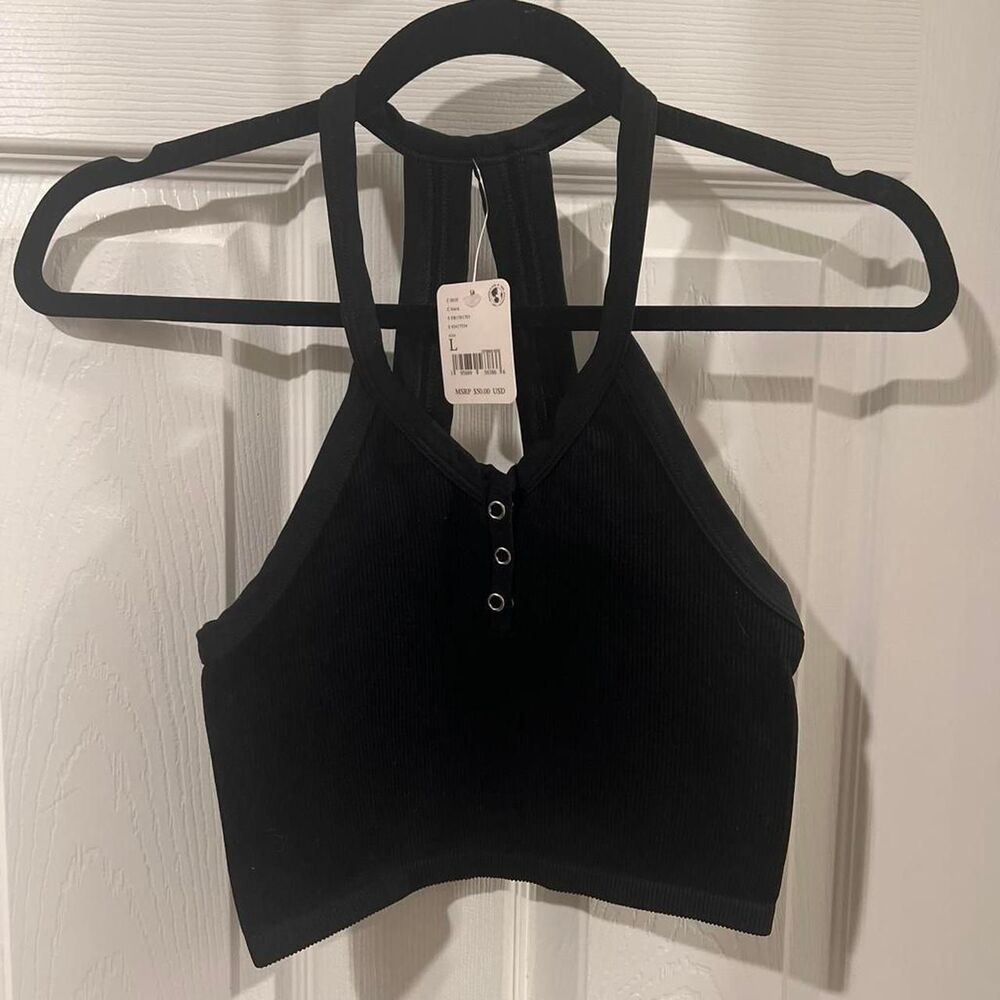 Free-people Women's Black Crop-top